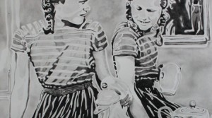 Twins, 2013, Acryl auf Bütten, 106 x 78